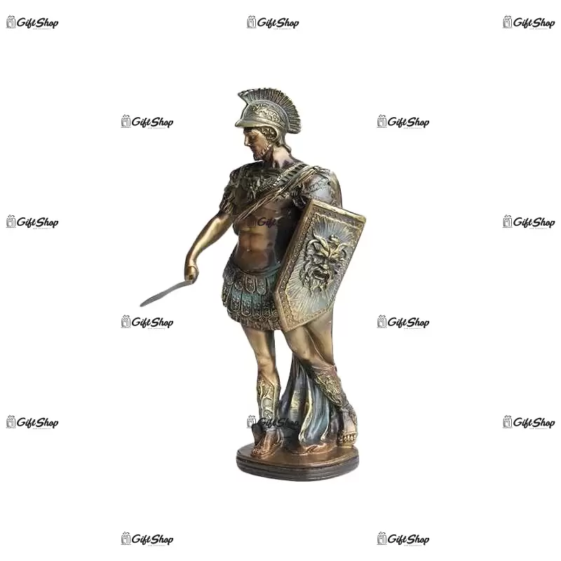 Soldat roman cu scut, statueta din rasina